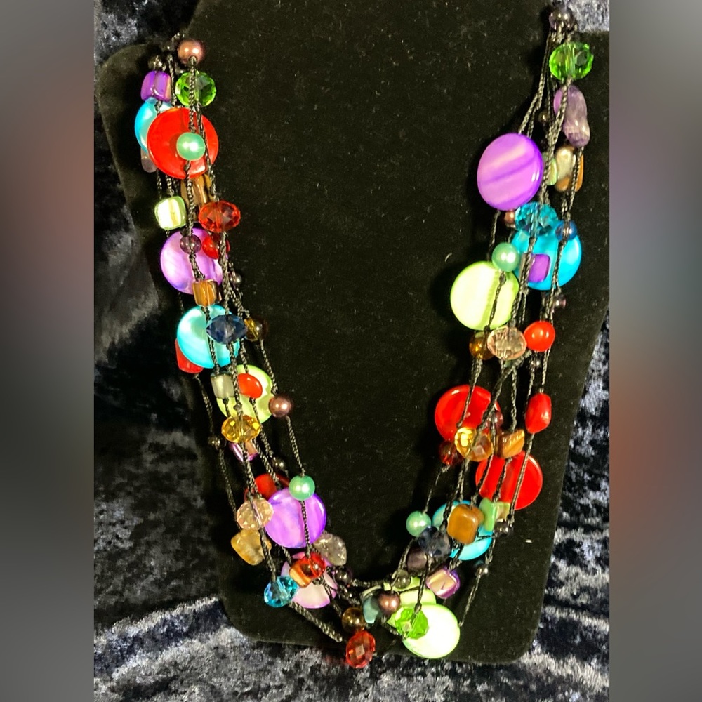 Premier Designs vibrant multi color Necklace.